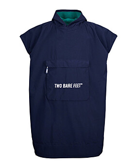 Kids Waterproof Hooded Sleeveless Poncho Changing Robe (Marine Blue/Sea Green)