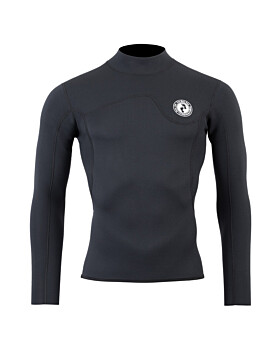 Two Bare Feet Mens Aspect Fleece Lined Zipless Thermal 2.5mm Superstretch Wetsuit Top (Black)
