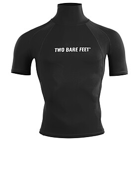 Two Bare Feet Adults Short Sleeve Rash Vest (Black)