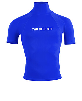 Two Bare Feet Adults Short Sleeve Rash Vest (Blue)