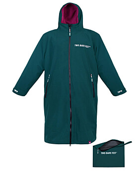 Packable Waterproof Changing Robe with Travel Bag (Sea Green/Raspberry)