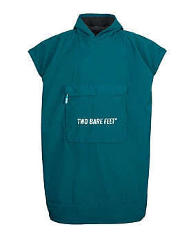 Kids Waterproof Hooded Sleeveless Poncho Changing Robe (Sea Green/Black)