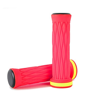 TBF Ultra Series Silicone Handlebar Grips Pair (Neon Pink)