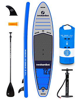 Two Bare Feet Sport Air (Touring) 12'0" x 33" x 6" Inflatable SUP Starter Pack (Blue)