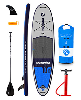 Two Bare Feet Sport Air (Allround XL) 10'10" x 33" x 6" Inflatable SUP Starter Pack (Blue)