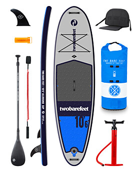 Two Bare Feet Sport Air (Allround) 10'6" x 33" x 4.75" Inflatable SUP Ultimate Pack (Blue)