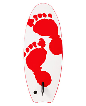 Two Bare Feet 47" XPE Mini Surfboard Bodyboard (Surf Crew Red)