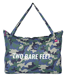 Two Bare Feet Weatherproof Tote Bag (Green Camo/Raspberry)