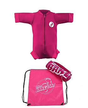 Deluxe Baby Swim Kit - Newborn Wetsuit + Towel + Bag (Raspberry)