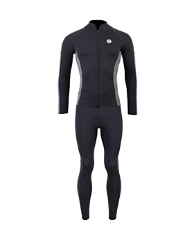 Two Bare Feet Perspective Full Zip 2.5mm Wetsuit Jacket & Pants Set (Black/Grey)