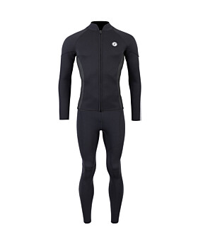 Two Bare Feet Perspective Full Zip 2.5mm Wetsuit Jacket & Pants Set (Black/Grey/Grey)
