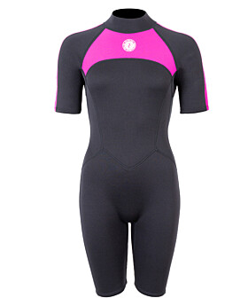 Two Bare Feet Flare 2.5mm Womens Superstretch Shorty Wetsuit (Raspberry)