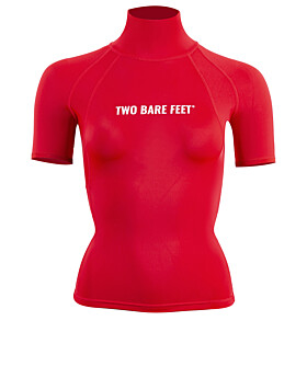 Two Bare Feet Unisex Short Sleeve Rash Vest (Red)