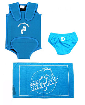 Deluxe Baby Swim Kit - Wrap + Swim Nappy + Towel (Aqua)