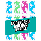Two Bare Feet 42" Future Print Single Bodyboard and Bag Bundle