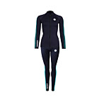 Two Bare Feet Womens Silicone Print Series 2.5mm Wetsuit Jacket & Pants Set (Black/Mint)