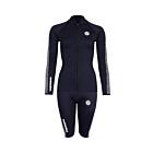 Two Bare Feet Womens Silicone Print Series 2.5mm Wetsuit Jacket & Shorts Set (Black/White)