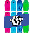 Two Bare Feet Lagoon Triple Bodyboard and Bag Bundle