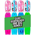 Two Bare Feet Flowers Quad Bodyboard & Bag Bundle