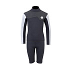 Two Bare Feet Junior Aspect 2.5mm Back Zip Jacket & Shorts Set (Black/Grey/Grey)