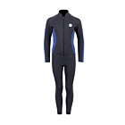 Two Bare Feet Junior Perspective Full Zip 2.5mm Wetsuit Jacket and Pants Set (Black/Blue)