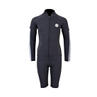 Two Bare Feet Junior Perspective Full Zip 2.5mm Wetsuit Jacket and Shorts Set (Black/Grey/Grey)