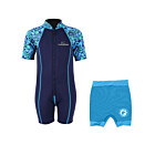 Essentials Baby Swim Kit - Patterned Lycra Arm Wetsuit + Nappy Shorts (Aqua)