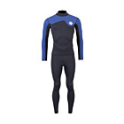 Two Bare Feet Mens Aspect Back Zip 2.5mm Wetsuit Jacket & Pants Set (Black/Blue)