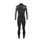 Two Bare Feet Mens Aspect Back Zip 2.5mm Wetsuit Jacket & Pants Set (Black/Grey/Grey)