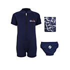 Deluxe Baby Swim Kit - Classic Wetsuit + Swim Nappy + Towel (Blue)