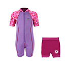 Essentials Baby Swim Kit - Patterned Lycra Arm Wetsuit + Nappy Shorts (Lilac)