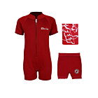 Deluxe Baby Swim Kit - Classic Wetsuit + Nappy Shorts + Towel (Red)