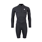 Two Bare Feet Mens Heritage Half Zip 3mm Wetsuit Jacket & Shorts Set (Black)