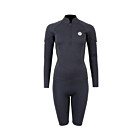 Two Bare Feet Unisex Perspective Half Zip 2.5mm Wetsuit Jacket & Shorts Set (Black/Grey/Grey)