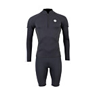 Two Bare Feet Perspective Half Zip 2.5mm Wetsuit Jacket & Shorts Set (Black/Grey/Grey)