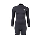 Two Bare Feet Womens Aspect Back Zip 2.5mm Wetsuit Jacket & Hotpants Set (Black)