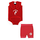 Two Bare Feet Baby Wrap & Shorts Swim Set (Red)