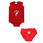 Two Bare Feet Baby Wrap & Nappy Swim Set (Red)