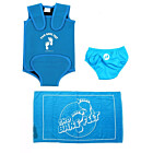 Deluxe Baby Swim Kit - Wrap + Swim Nappy + Towel (Aqua)