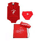 Premier Baby Swim Kit - Wrap + Swim Nappy + Towel + Bag (Red)