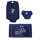 Deluxe Baby Swim Kit - Wrap + Swim Nappy + Towel (Blue)