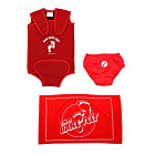 Deluxe Baby Swim Kit - Wrap + Swim Nappy + Towel (Red)