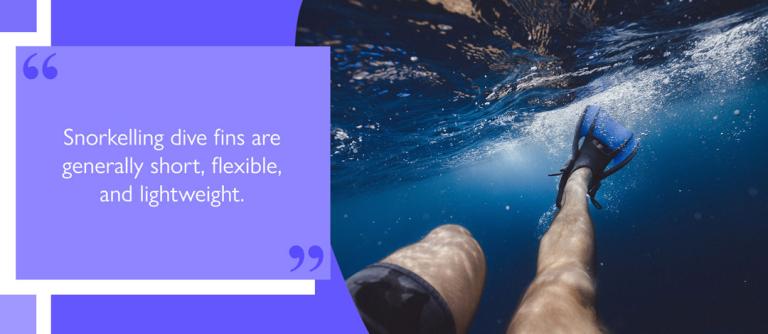 Diver wearing short diving fins