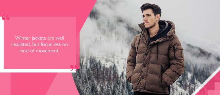 Man wearing a puffy winter jacket