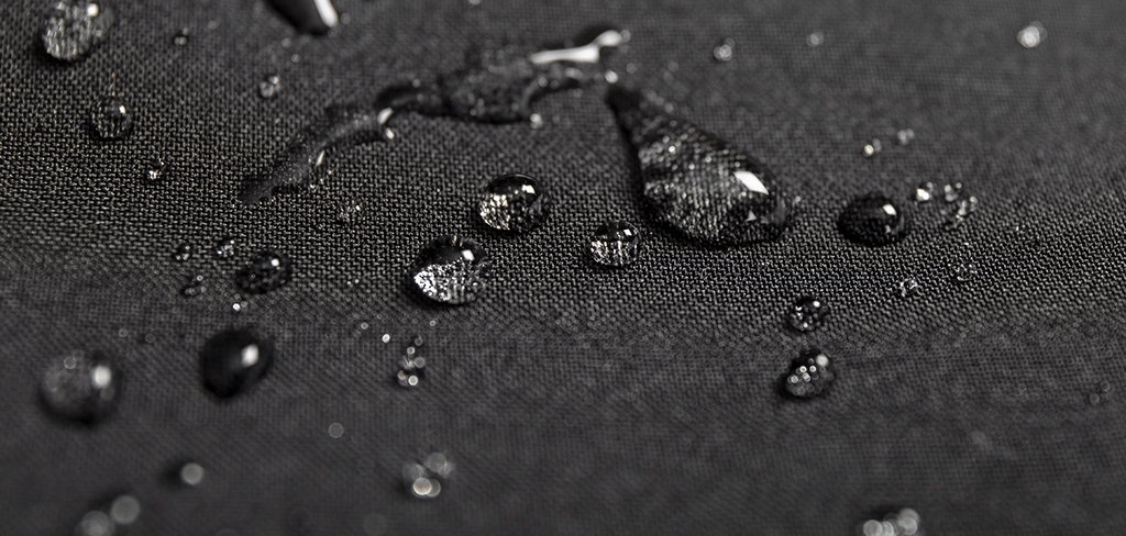 Women's waterproof jacket material close up