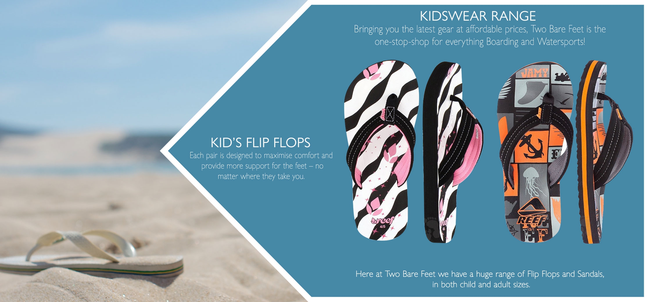 Types of kid's flip flops