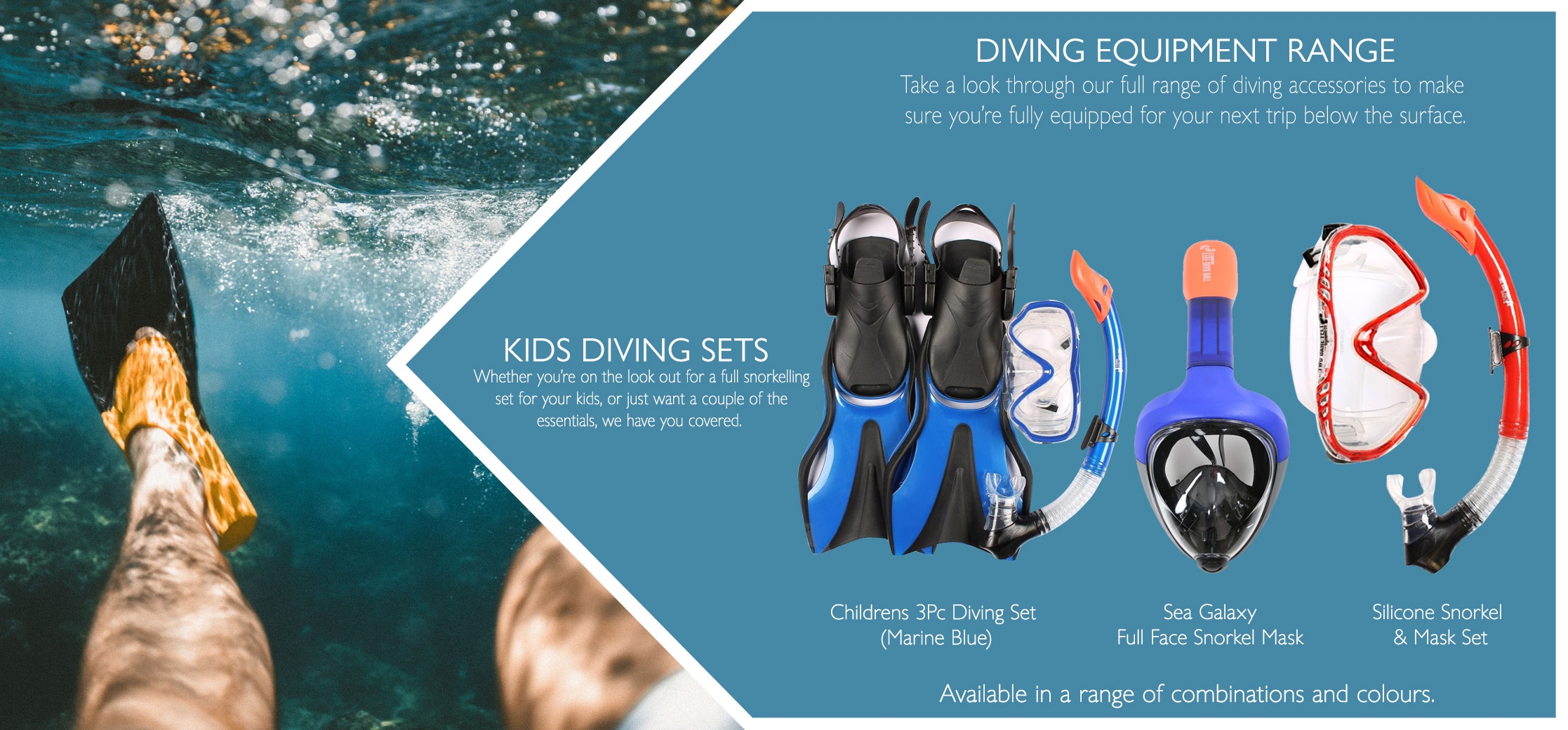 Kids diving sets variations